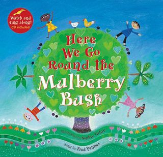 'here we go round the mulberry bush' with cd by mango baby