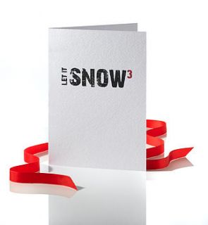pack of four let it snow christmas cards by betsy benn