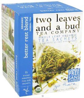 Two Leaves Tea Company   Herbal Tea Organic Better Rest Blend   15 Tea Bags Formerly Two Leaves and a Bud Health & Personal Care