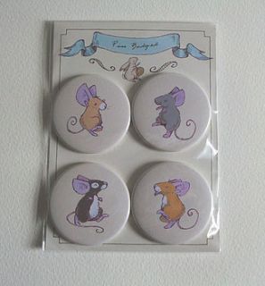 dancing mice badge pack by kat whelan illustrations