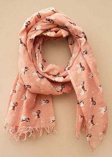 beagle print scarf by french grey interiors