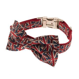 british bulldog bow tie dog collar by mrs bow tie