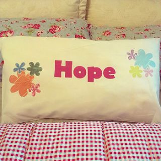 personalised floral pillowcase by loving luxuries