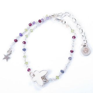 butterfly friendship bracelet, silver by francesca rossi designs