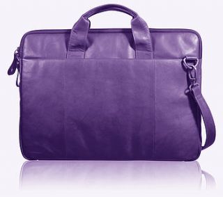 women's slim leather laptop bag by teals