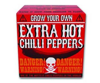 grow your own extra hot chilies gift set by beecycle