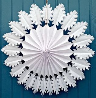 snowflake paper decoration oak design by petra boase