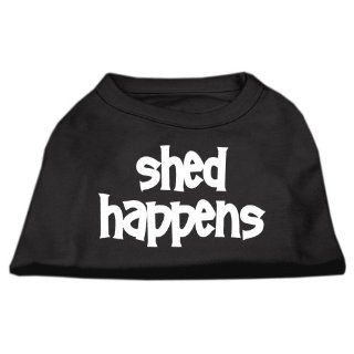 Mirage Pet Products 12 Inch Shed Happens Screen Print Shirts for Pets, Medium, Black 