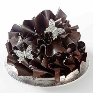 one tier chocolate wedding cake by cocoa cabana