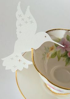 hummingbird decorations/ place cards by the hummingbird card company