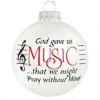 God Gave Us Music Glass Ornament   Decorative Hanging Ornaments