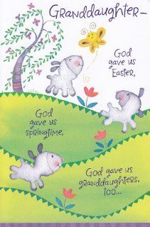 Easter Card Granddaughter  "God Gave Us Easter, God Gave Us Springtime, and Granddaughters Too" Health & Personal Care