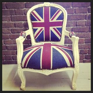 union jack childrens chair by made with love designs ltd
