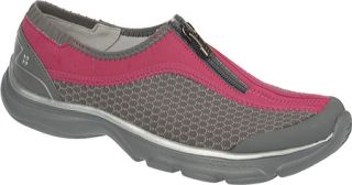 Womens Naturalizer Bzees Drive In   Steel Grey Mesh/Fuchsia Microsuede Slip on