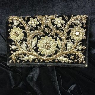 vintage floral bead clutch bag by iamia