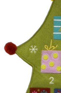 large green felt advent calendar by the contemporary home