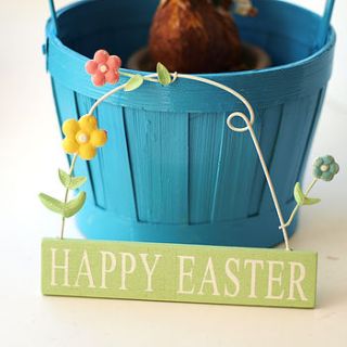 hanging happy easter sign by drift living