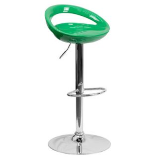 FlashFurniture Contemporary Plastic Adjustable Height Bar Stool CH TC3 1062 S