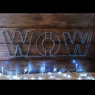 wow vintage metal sign by monty's vintage shop