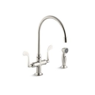 Kohler Essex Kitchen Faucet with Wristblade Handles and Sidespray