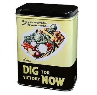'dig for victory' seed tin by the contemporary home