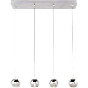 ET2 Lighting ET2 E22565 81PC Polished Chrome Zing 4 Light RapidJack Pendant and