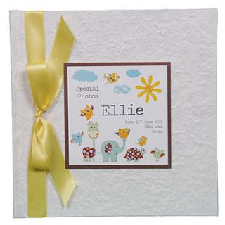 personalised sunshine baby photo album by dreams to reality design ltd