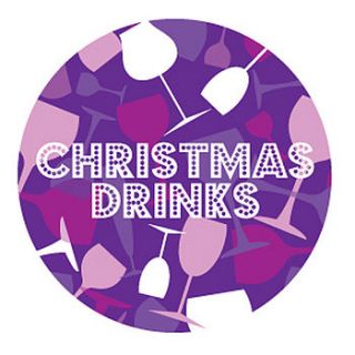 christmas coaster drinks invitations by aliroo