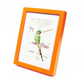 orange photo frame by lindsay interiors