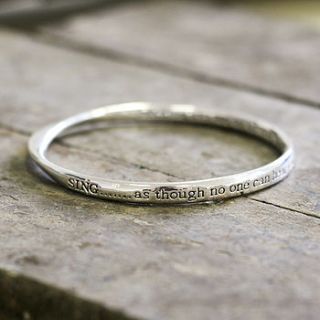 'sing as though…' bracelet by bloom boutique