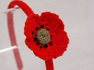 organic poppy hairband by nyoki handmade london