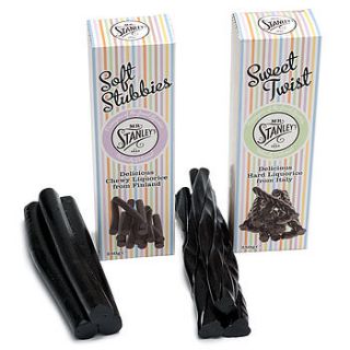 liquorice lovers double pack of gift boxes by mr stanley's confectionery