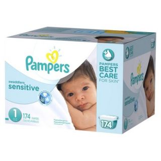 Pampers Swaddlers Sensitive Diapers Economy Plus Pack Size 1 (174 Count)