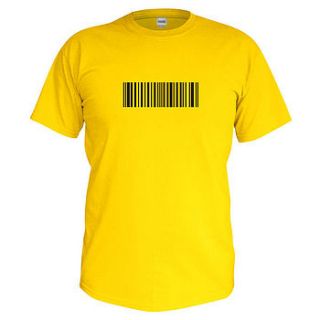 men's personalised barcode t shirt by primitive state