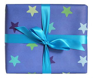 star print wrapping paper by toby tiger