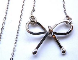 bow necklace by kirsty taylor jewellery