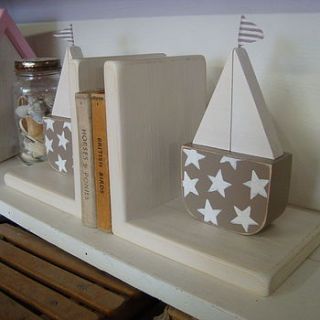 sailboat bookends by giddy kipper