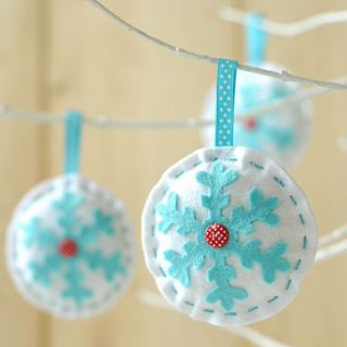 'make & sew' christmas bauble decorations kit by kitty kay   'make & sew'
