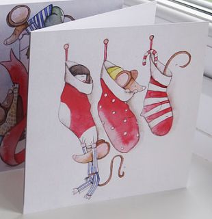 hanging the stockings christmas card by justjoanna