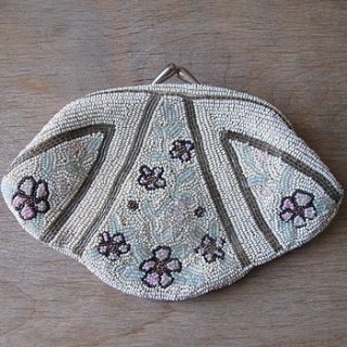 vintage floral beaded clutch bag by ava mae designs
