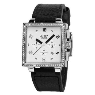 Jet Set San Remo Dame Ladies Watch with Black Band and Crystal Bezel