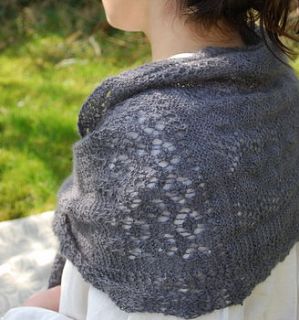 lace knit mohair shawl by damson & slate