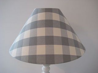 swedish grey check lampshade by belle & thistle