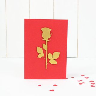 valentine's rose card by bombus