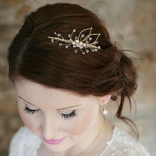 leaf silhouette bridal headpiece by sarah hickey bride