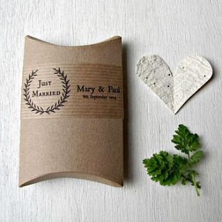 personalised just married favour boxes by paper beagle