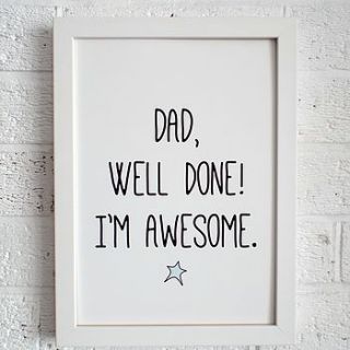 'dad, well done' father's day print by kelly connor designs knitting bags and gifts
