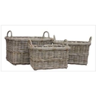 set of rattan rectangle baskets by cowshed interiors