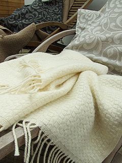 wool throws cream, beige red blue brown green by linenme