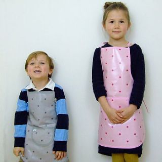 adult & children's oilcloth aprons by pinnikity